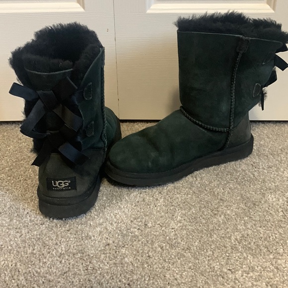 UGG Shoes - Black UGG Bailey Bow Boots